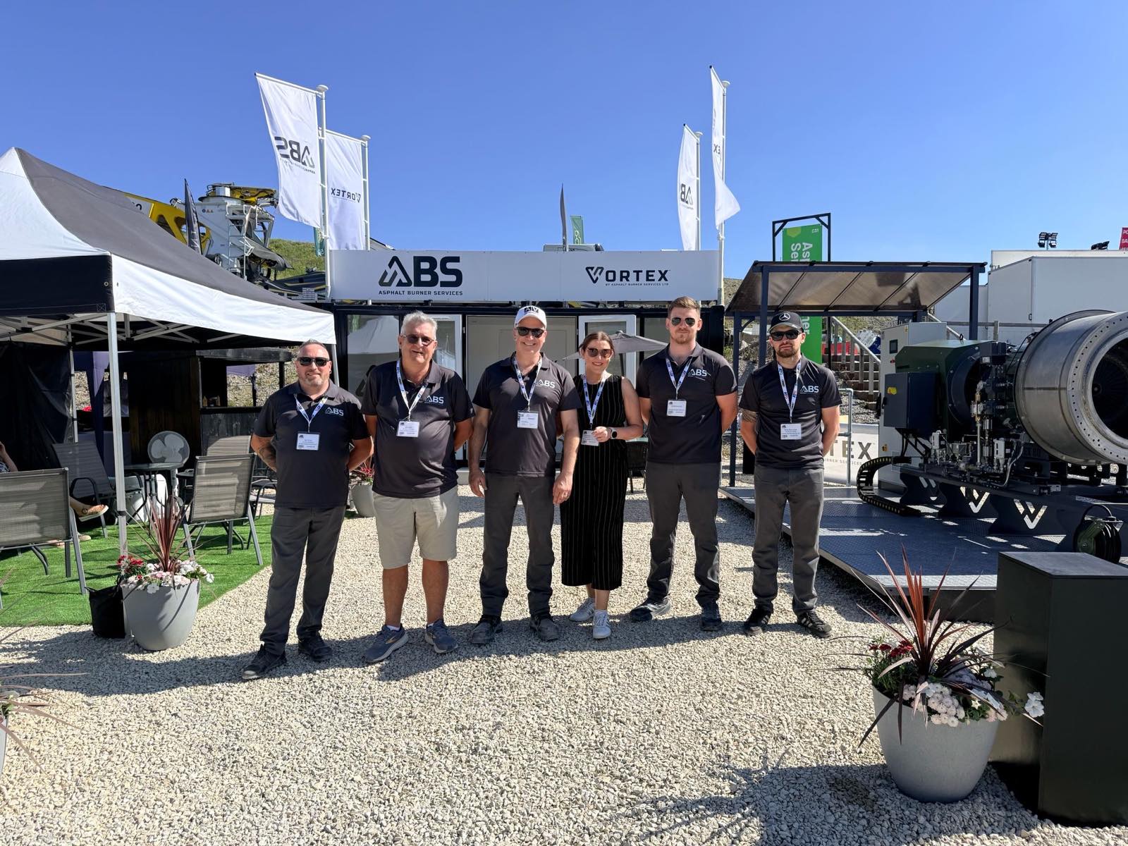 The Asphalt Burner Services team at the Vortex stand